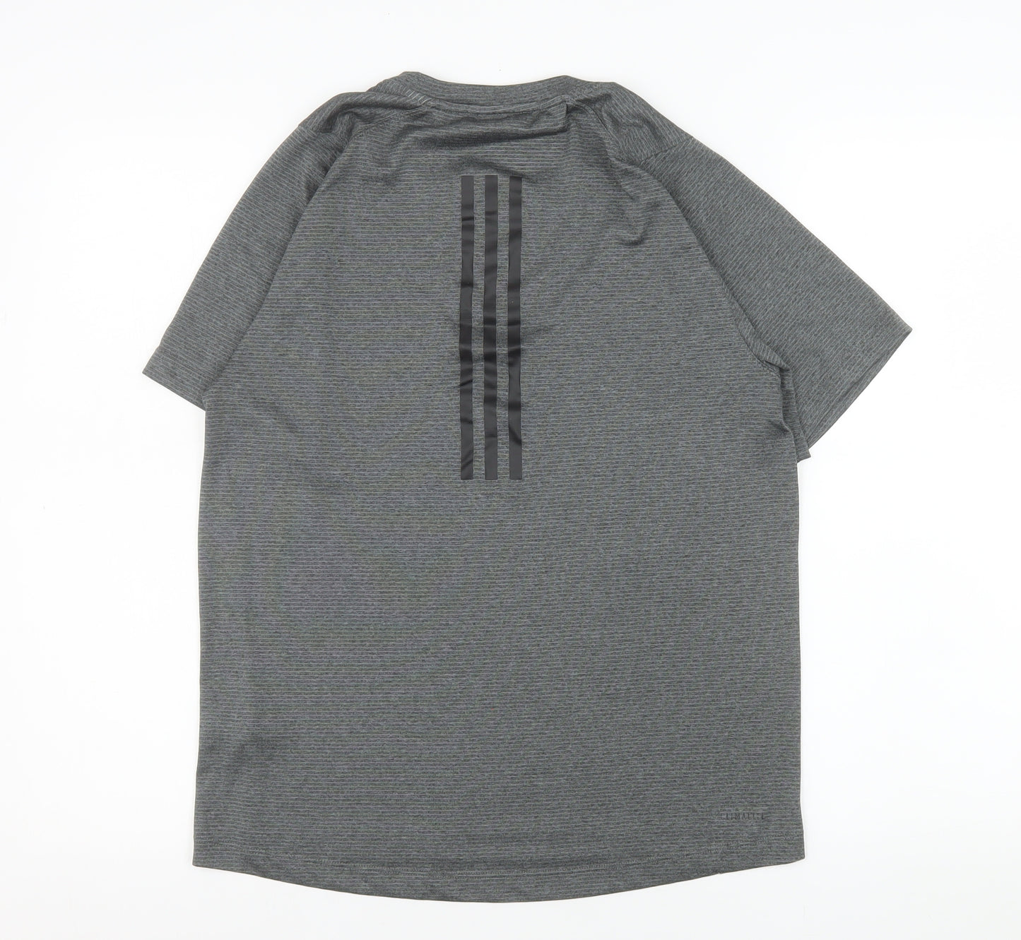 Adidas Mens Grey Small Training T-Shirt Climalite Athletic Fit