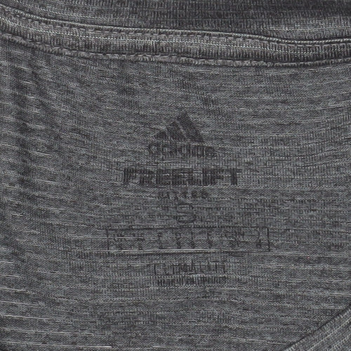 Adidas Mens Grey Small Training T-Shirt Climalite Athletic Fit