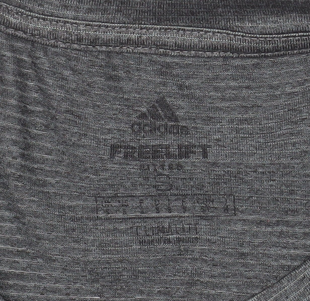 Adidas Mens Grey Small Training T-Shirt Climalite Athletic Fit