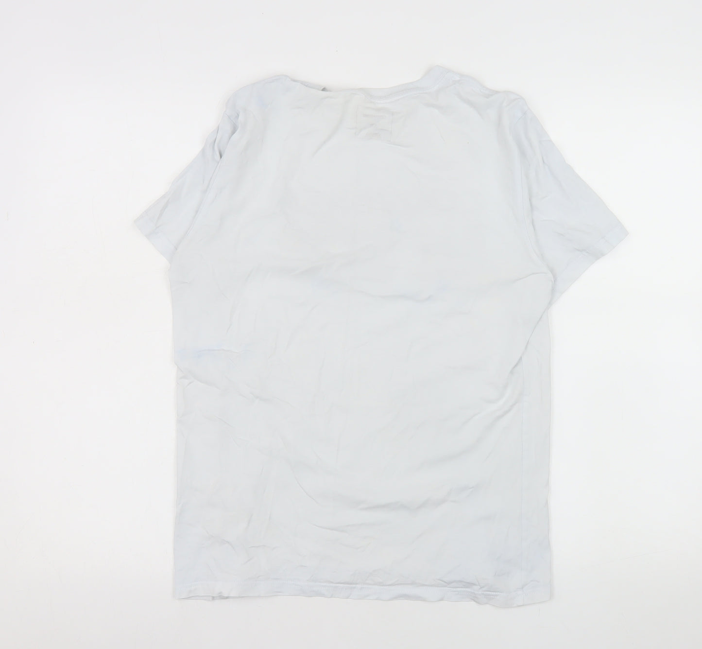 Kenzo Men's White Tiger Logo Embroidered Cotton T-Shirt L