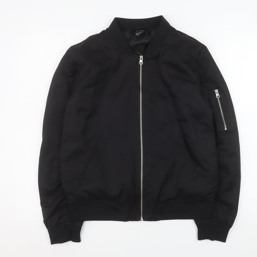 Forever 21 Men's Black Polyester Bomber Jacket Size M