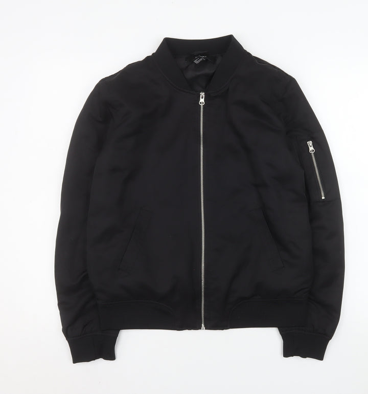 Forever 21 Men's Black Polyester Bomber Jacket Size M