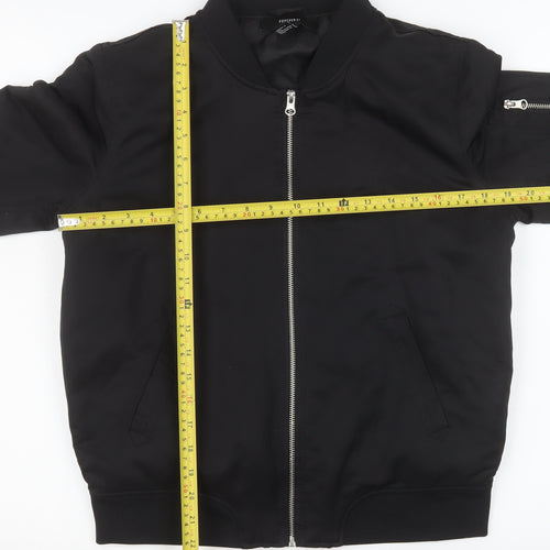 Forever 21 Men's Black Polyester Bomber Jacket Size M