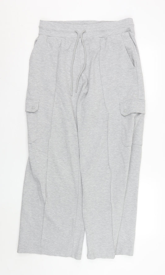 Marks and Spencer Women’s Grey Marl Jogger Trousers Size 14 Regular Fit