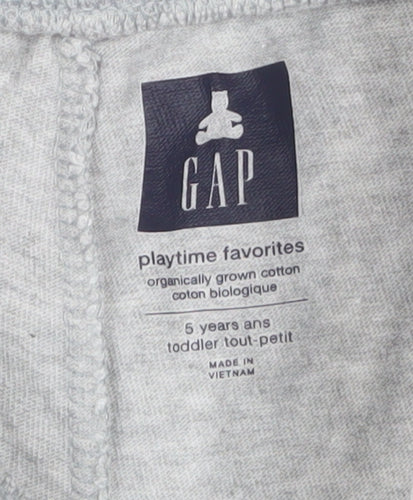 GAP Boys Grey Cotton Jogger Trousers 5 Years Elastic Waist Casual