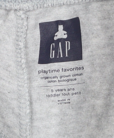 GAP Boys Grey Cotton Jogger Trousers 5 Years Elastic Waist Casual