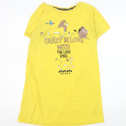 Disney Women Yellow The Lion King Nightshirt T-Shirt Style Size 10-12