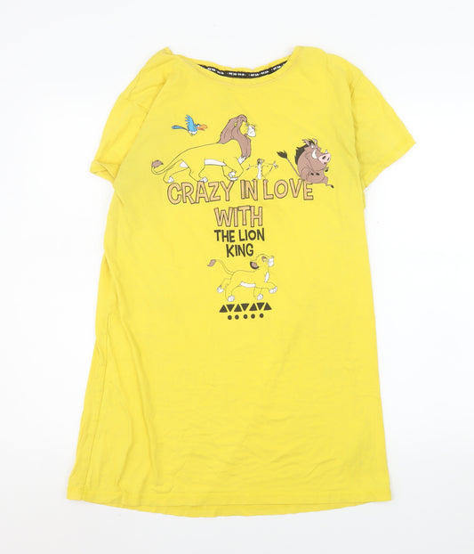 Disney Women Yellow The Lion King Nightshirt T-Shirt Style Size 10-12