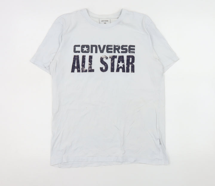 Converse Men’s White All Star Graphic T-Shirt XS Crew Neck Cotton
