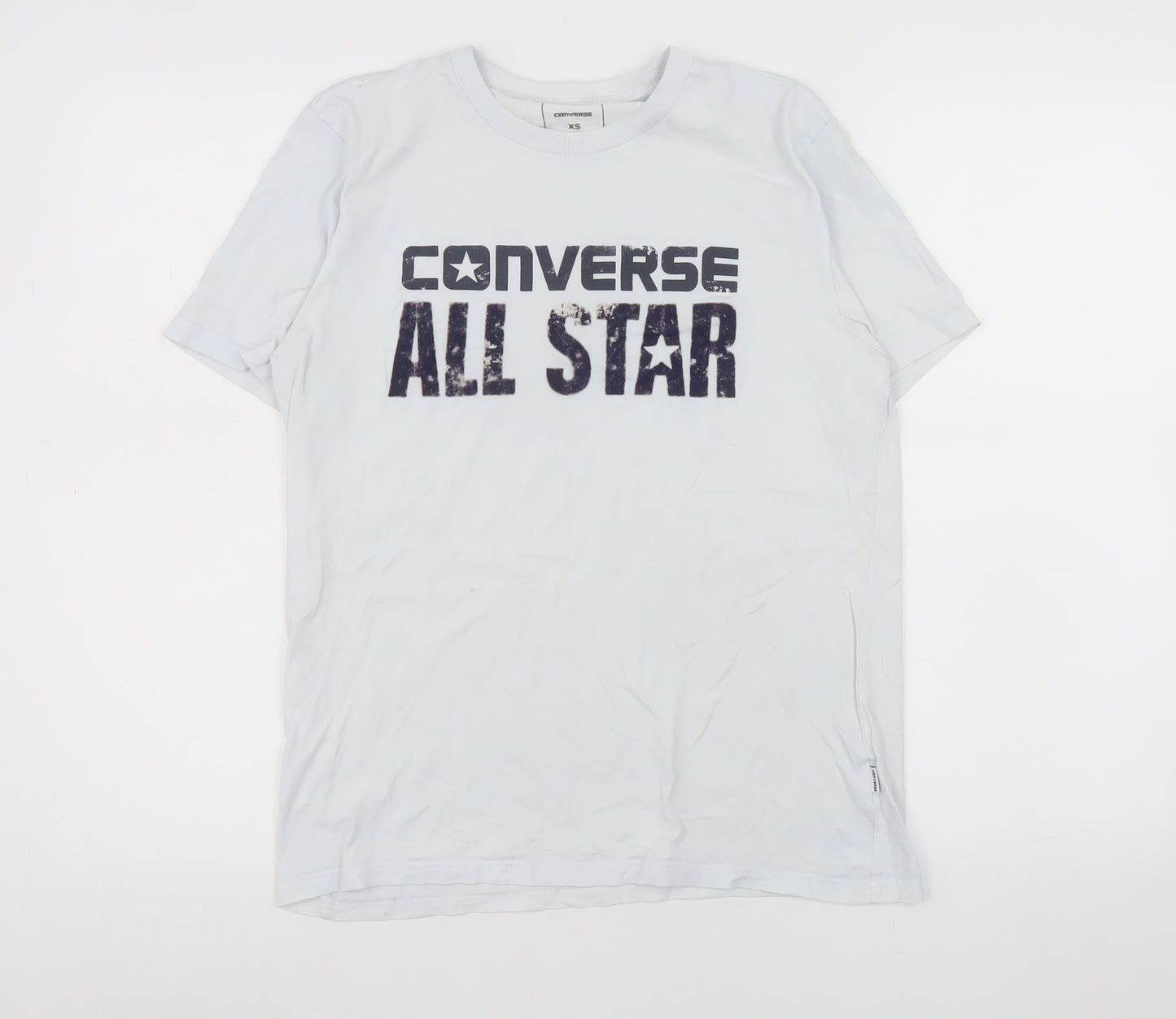 Converse Men’s White All Star Graphic T-Shirt XS Crew Neck Cotton
