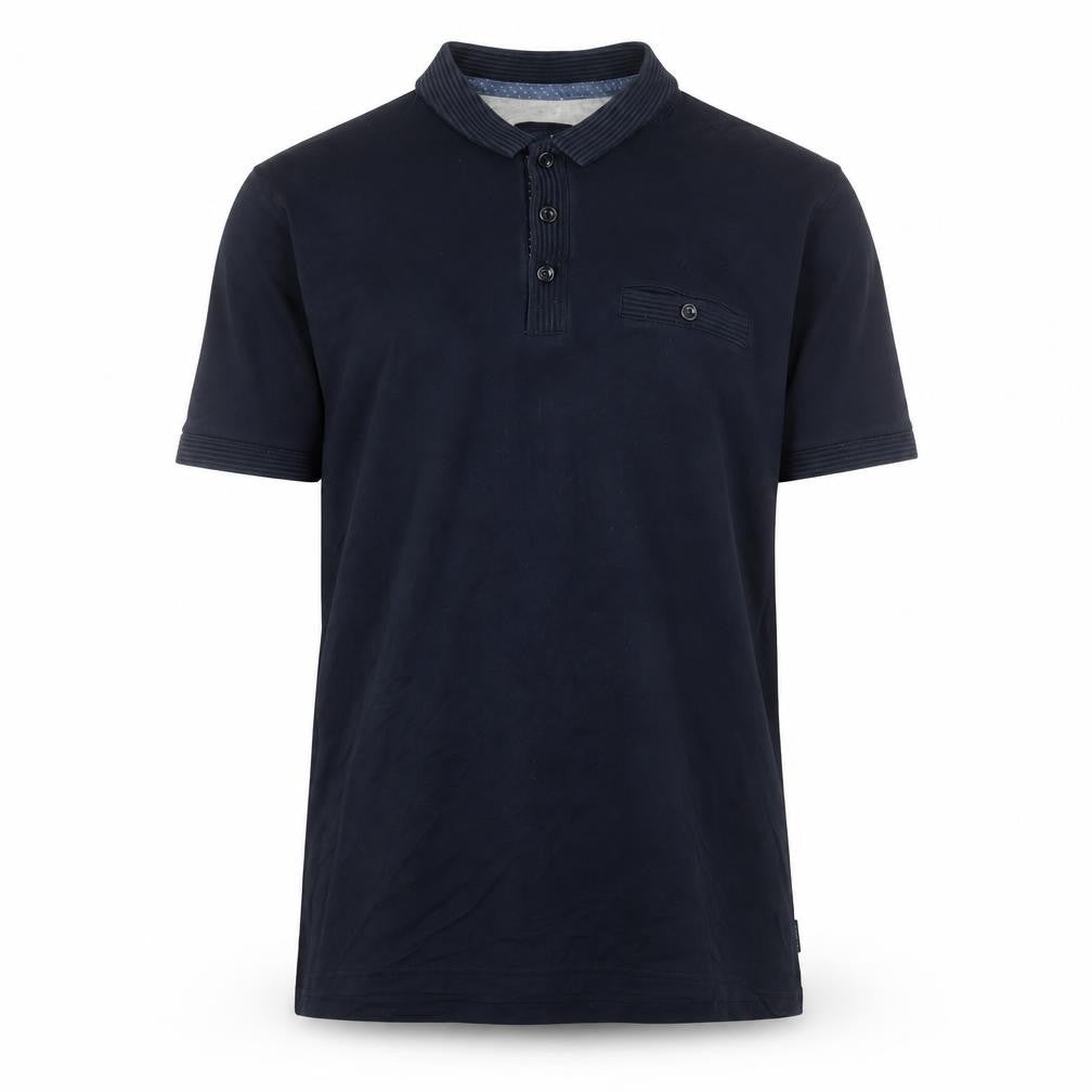Ted Baker Men's Blue Short Sleeve Cotton Polo Shirt Size S