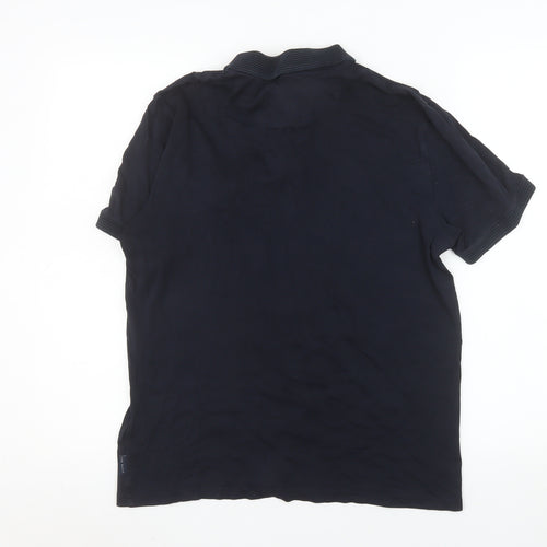 Ted Baker Men's Blue Short Sleeve Cotton Polo Shirt Size S