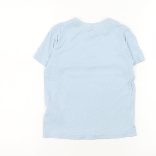 Hummel Boys Blue Cotton Graphic Logo T-Shirt 3-4 Years Short Sleeve