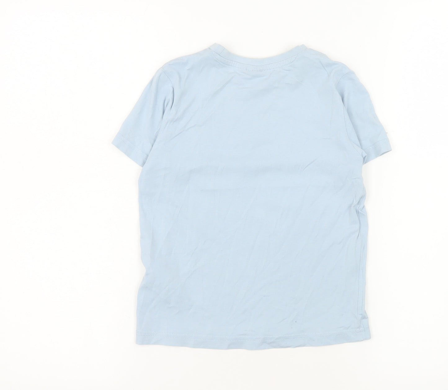 Hummel Boys Blue Cotton Graphic Logo T-Shirt 3-4 Years Short Sleeve