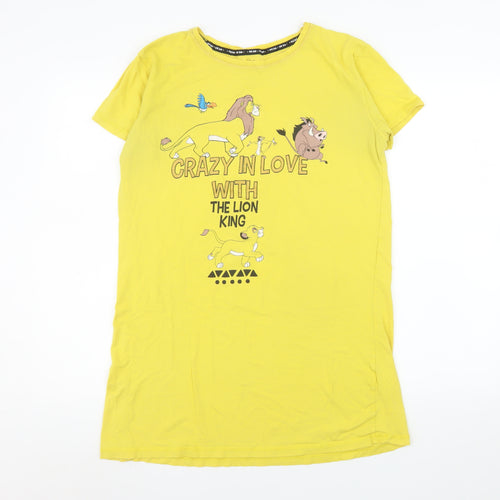Disney Women Yellow The Lion King T-Shirt Nightshirt Size 10-12