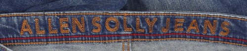 Allen Solly Men's Blue Distressed Straight Fit Jeans 32W 32L