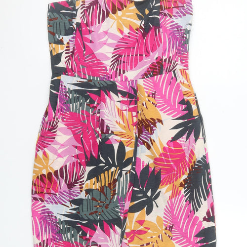 Banana Republic Women’s Multicoloured Silk Strapless Dress Size 10