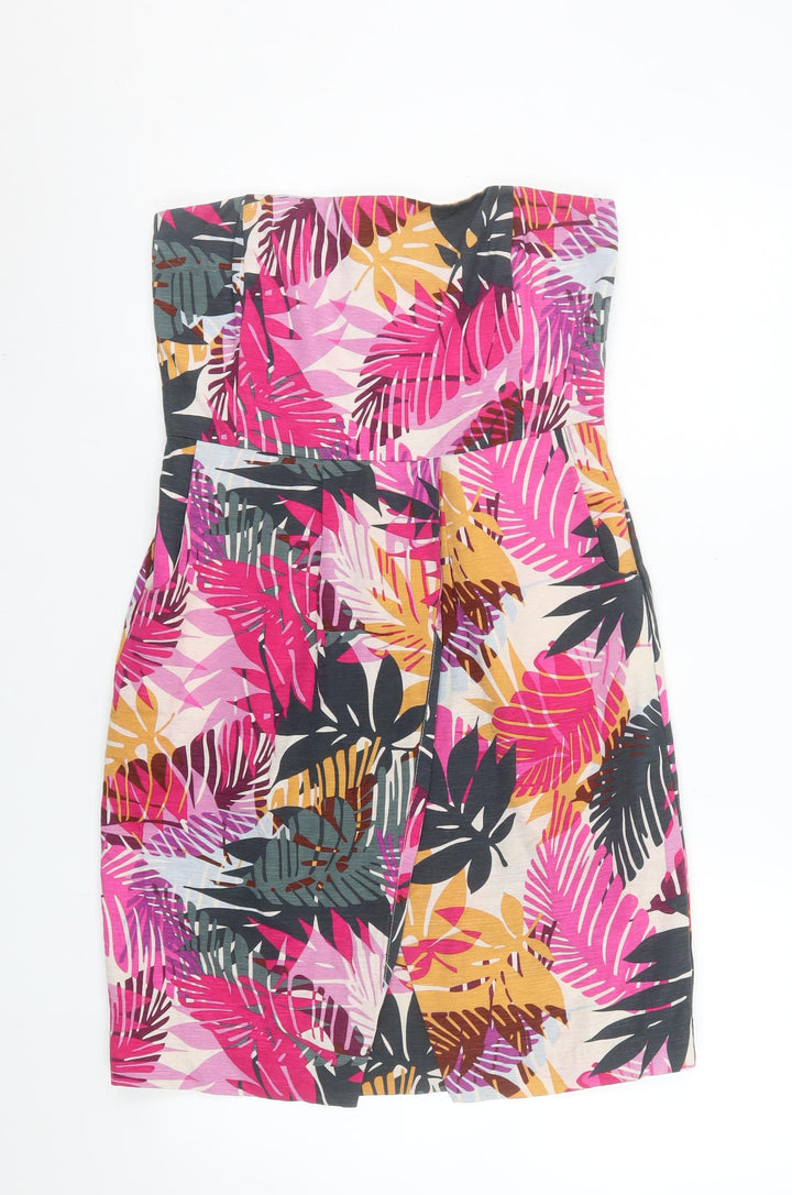 Banana Republic Women’s Multicoloured Silk Strapless Dress Size 10