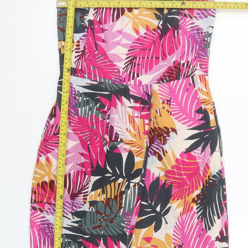 Banana Republic Women’s Multicoloured Silk Strapless Dress Size 10