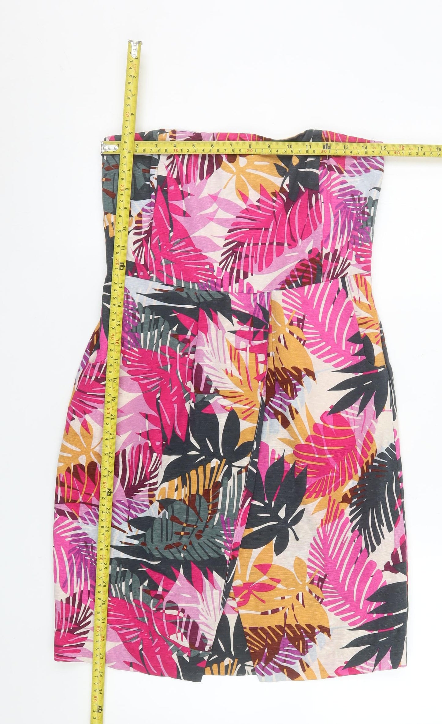 Banana Republic Women’s Multicoloured Silk Strapless Dress Size 10