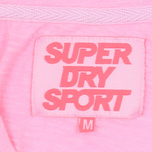 Superdry Sport Women's Pink Long Sleeve Jersey T-Shirt Size M