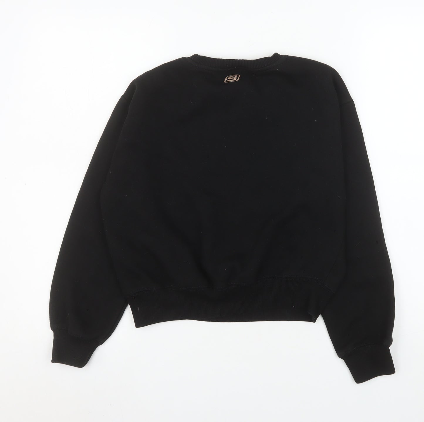 Skechers Girls Black Love You Graphic Pullover Sweatshirt 12-13 Years