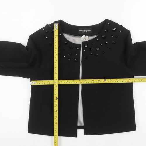 Marks and Spencer Autograph Women's Black Beaded Short Jacket UK 8