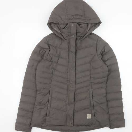 Sprayway Women Brown Puffer Jacket Size 8 Hooded Down Warm Coat