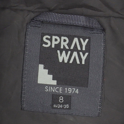 Sprayway Women Brown Puffer Jacket Size 8 Hooded Down Warm Coat