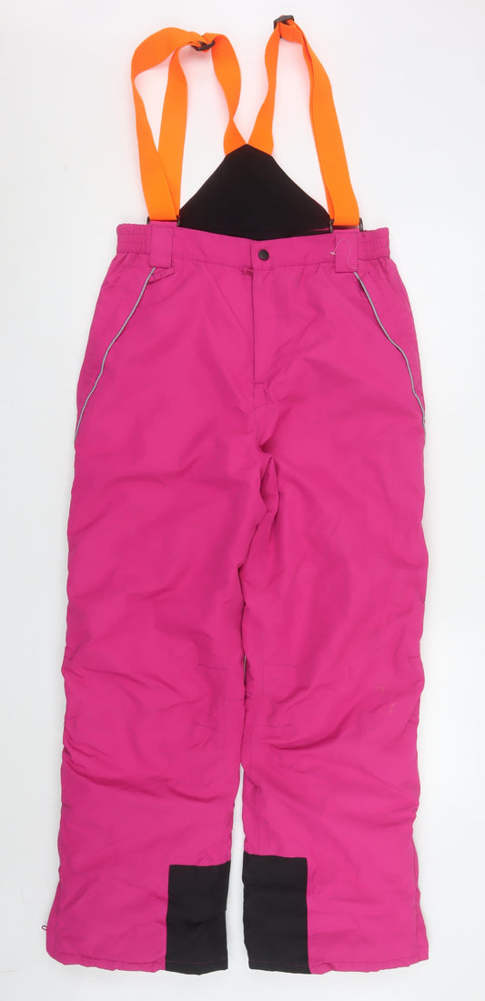Crane Girls Pink Waterproof Insulated Snow Pants 15-16 Years Ski Trousers