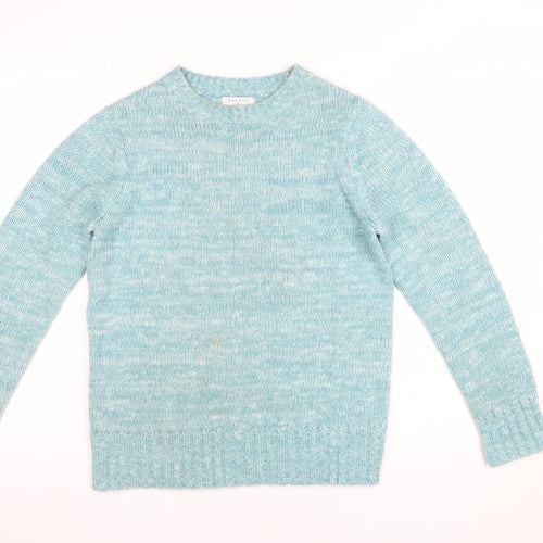 Papaya Women’s Blue Knit Pullover Jumper Size S Crew Neck