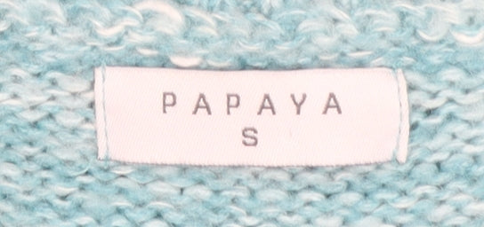 Papaya Women’s Blue Knit Pullover Jumper Size S Crew Neck