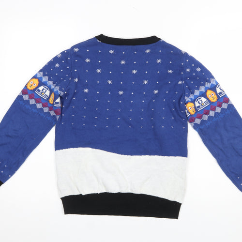 Star Wars Boys Blue Christmas Jumper 12 Years R2-D2 Galaxy Greetings Tu