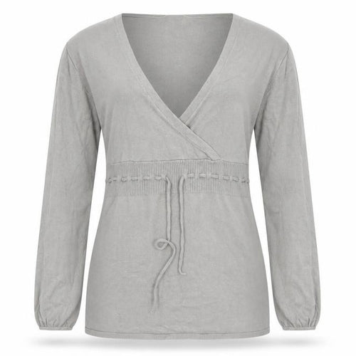 Moda Mothercare Womens Grey Viscose Knit Wrap Jumper Size 12