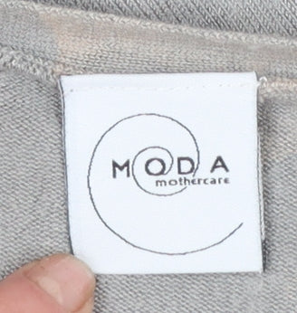 Moda Mothercare Womens Grey Viscose Knit Wrap Jumper Size 12