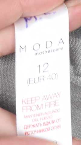 Moda Mothercare Womens Grey Viscose Knit Wrap Jumper Size 12