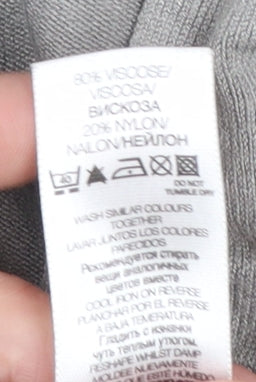 Moda Mothercare Womens Grey Viscose Knit Wrap Jumper Size 12
