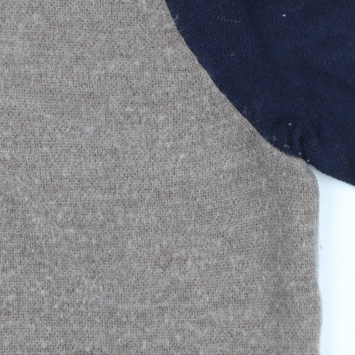 White Stuff Womens Beige Merino Wool 2XL Half Zip Jumper