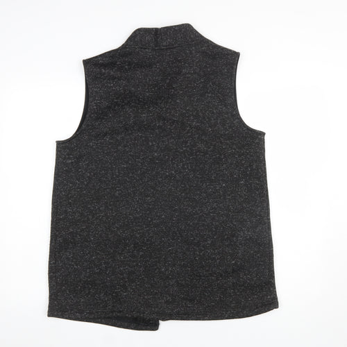 Tigi Womens Grey Sleeveless Knit Vest Size 14 Regular Fit