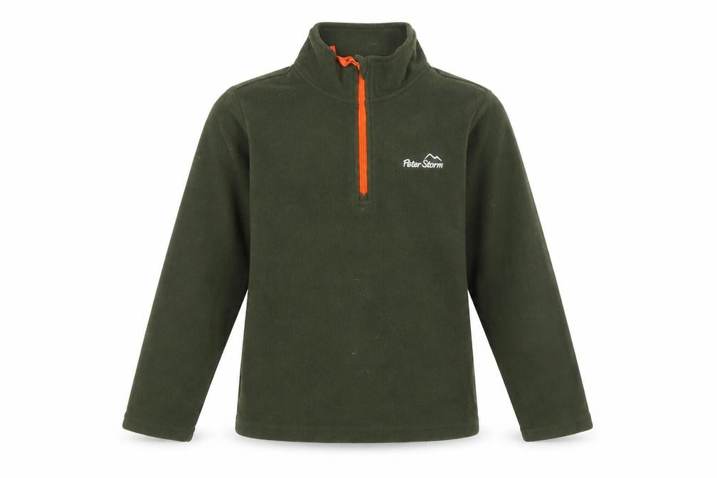 Peter Storm Boys Green Fleece 1/4 Zip Sweatshirt 7-8 Years Outdoor Pullover