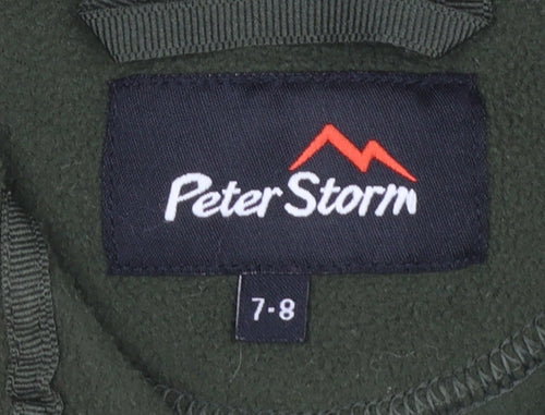 Peter Storm Boys Green Fleece 1/4 Zip Sweatshirt 7-8 Years Outdoor Pullover