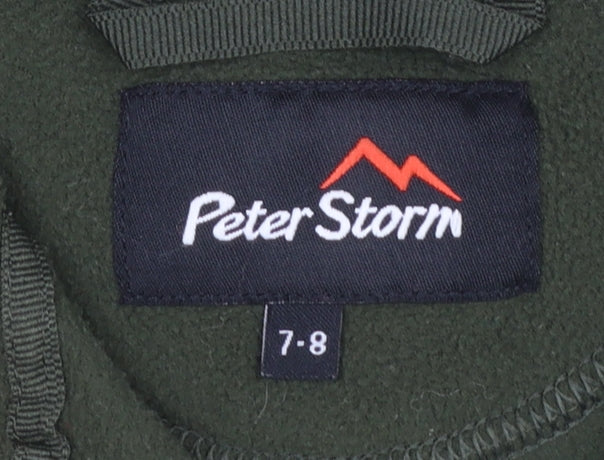Peter Storm Boys Green Fleece 1/4 Zip Sweatshirt 7-8 Years Outdoor Pullover