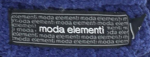 Moda Elementi Women Blue Mock Neck Wool Blend Jumper M