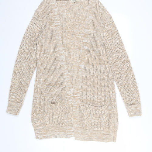River Island Women’s Beige Chunky Knit Long Cardigan Size S
