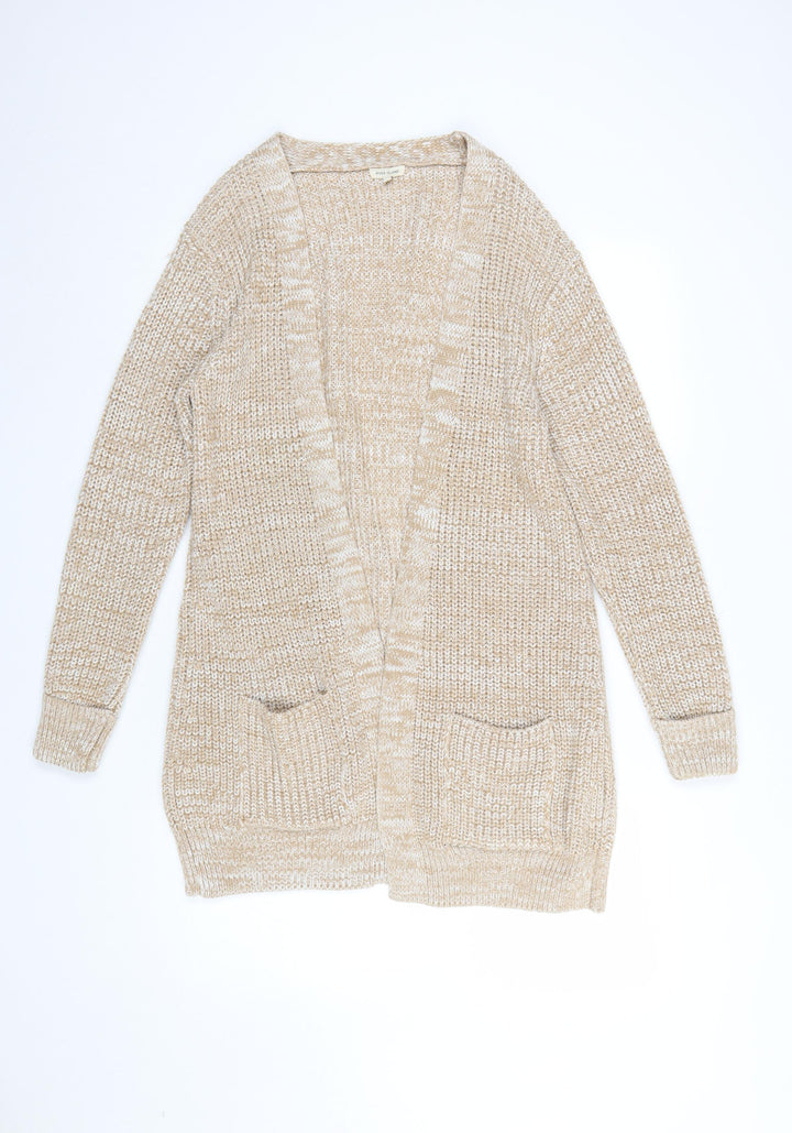 River Island Women’s Beige Chunky Knit Long Cardigan Size S
