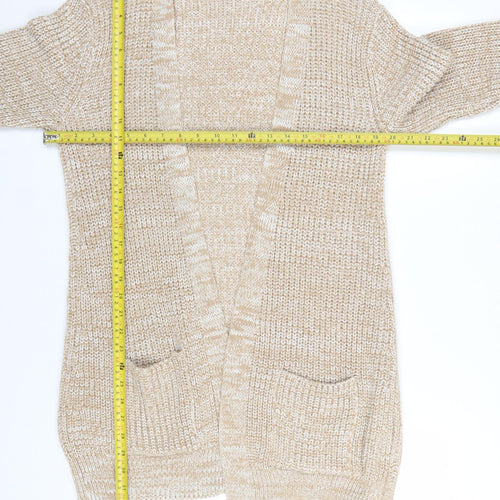 River Island Women’s Beige Chunky Knit Long Cardigan Size S