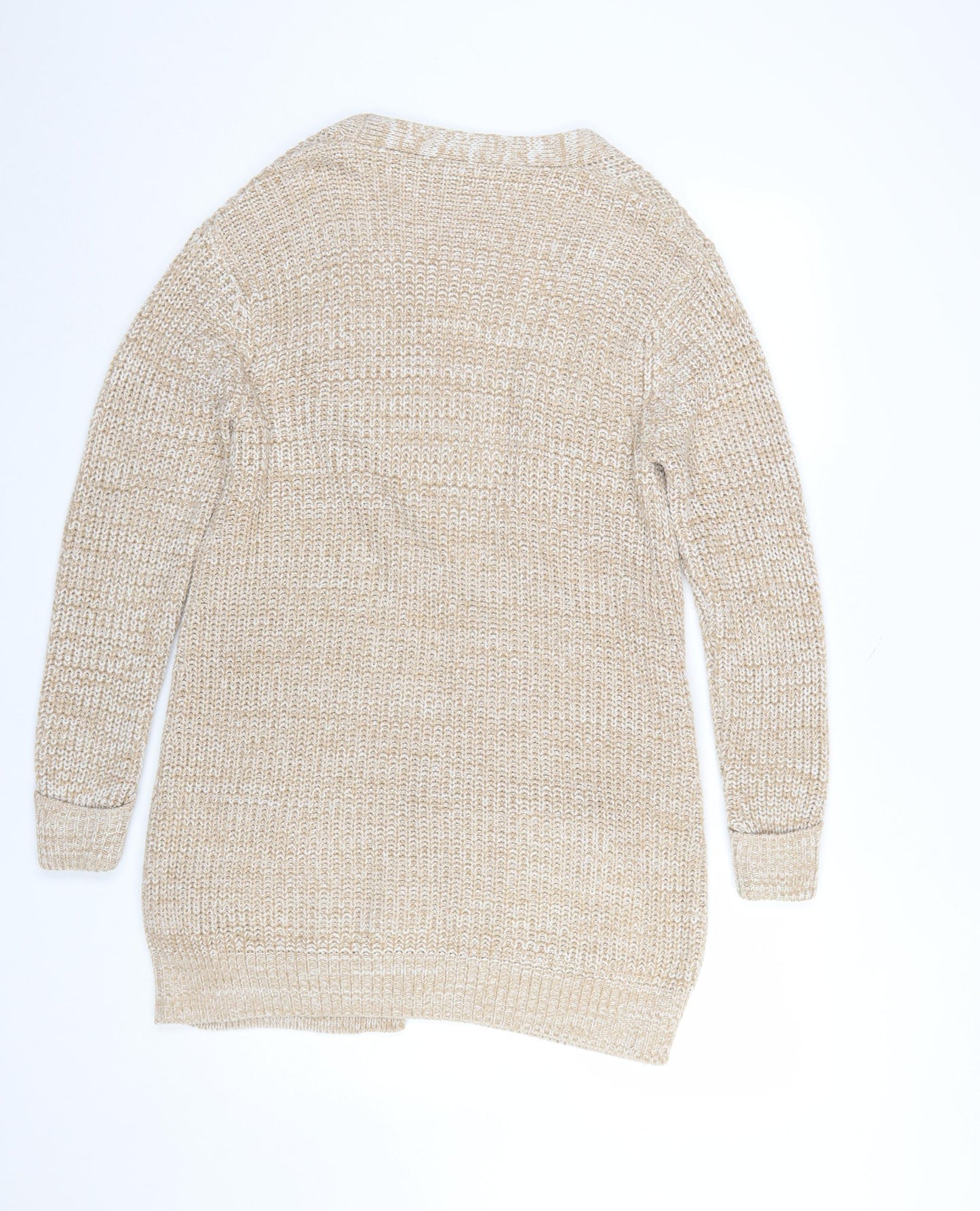 River Island Women’s Beige Chunky Knit Long Cardigan Size S