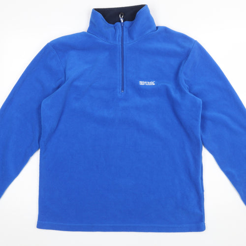 Regatta Men's Blue Fleece Half Zip Pullover Sweatshirt Size L