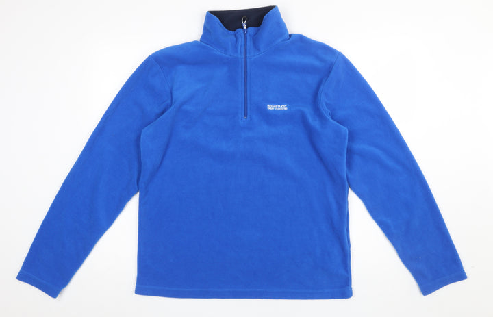 Regatta Men's Blue Fleece Half Zip Pullover Sweatshirt Size L