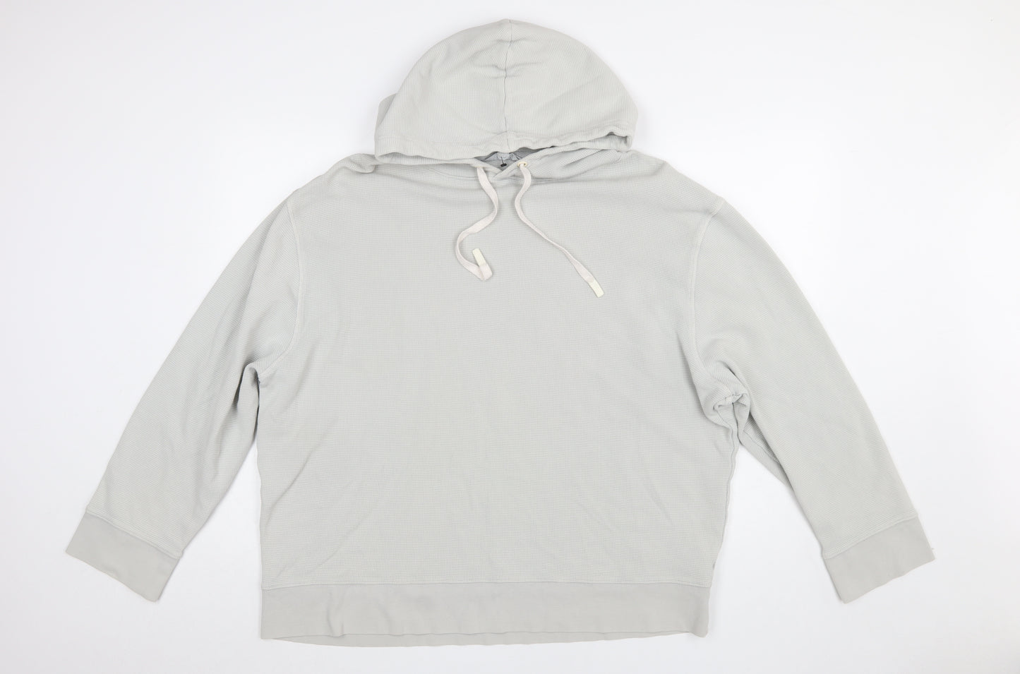 Marks and Spencer Mens Grey 2XL Pullover Hoodie Cotton Lightweight